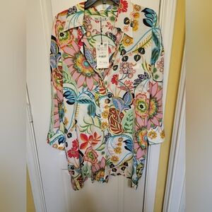Floral Multicolor Button-Up Romper